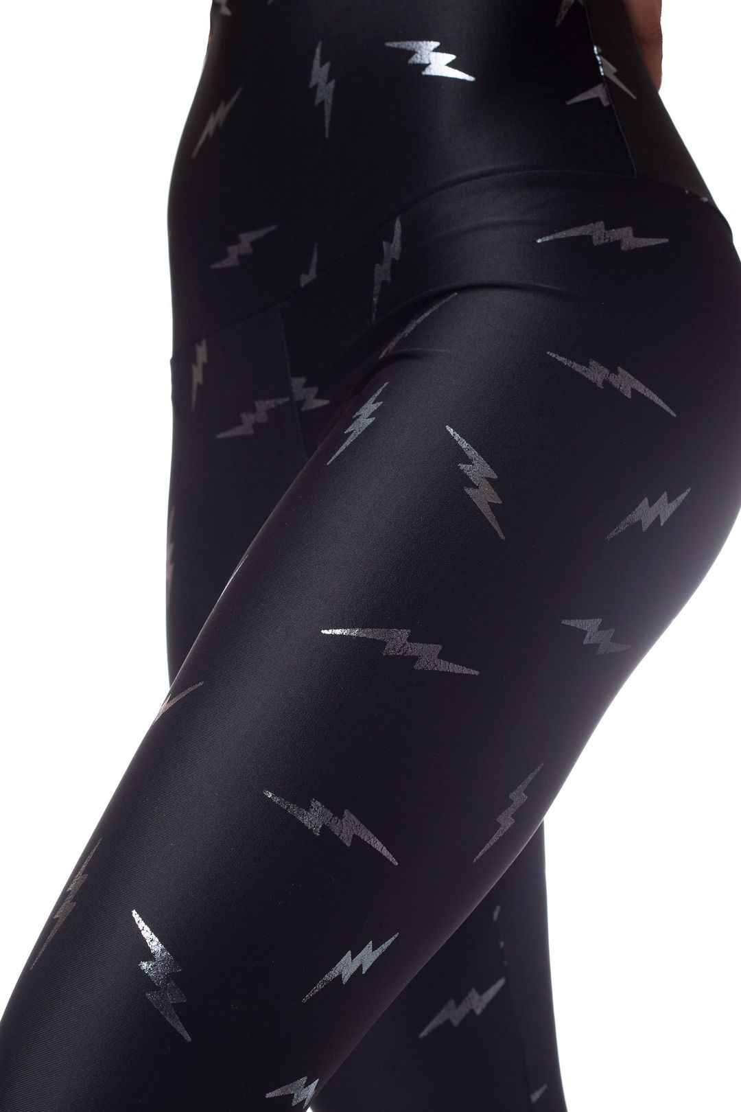 Emily Hsu - Lightning Bolt Foil Leggings