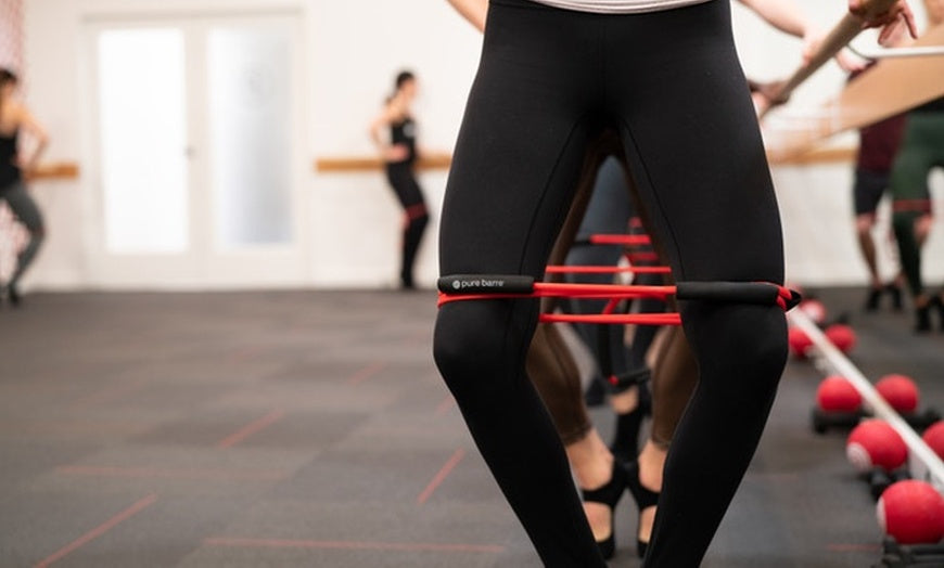  Life By Lexie Barre Red Double Tube Exercise Tubing Equipment  for Pure Barre Workout & Pair of Sticky Socks : Sports & Outdoors